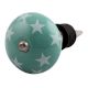 Sea Green Star Ceramic Wine Stopper (Pack Of One Piece)